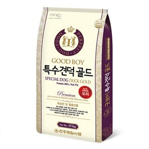 천하제일사료 일반사료 특수견덕골드 15kg, 1개, 오리