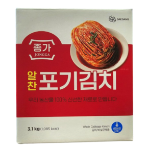 종가집 알찬 포기김치 3.1kg 국내산재료 아이스박스 포장, 1개