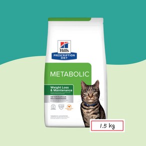 힐스 캣 고양이 처방사료 Metabolic 메타볼릭 1.5kg, 1개, 닭