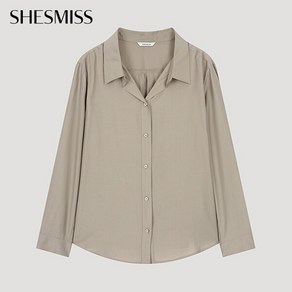 [쉬즈미스(SHESMISS)] [쉬즈미스] 새틴 라이크 오픈 칼라 셔츠_SWWSTO32030_LW