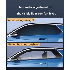 Sunice 색상 변경 VLT73% ~ 43% 태양 색조 광 변색 필름 과도 IR 태양 광 스마트 제어 필름 자동차 액세서리, 21x30cm