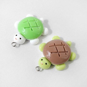 싼비즈 [6792-21]호마이카펜던트 메론빵거북이 25x32mm 1개