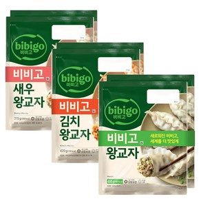 CJ 비비고 왕교자 3종 혼합 6봉 (왕교자455g+김치420g+새우315g 각 2봉), 1세트, 2.38kg