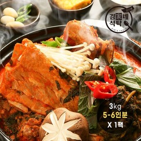 [김가네 식탁/해썹인증]감자탕 3kg(5-6인분)+겨자소스 증정, 1개, 3kg
