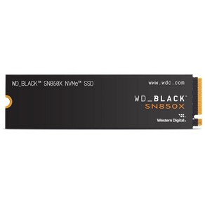 WD_BLACK 2TB SN850X NVMe 내장 게이밍 SSD 솔리드 스테이트 드라이브 - Gen4 PCIe M.2 2280 최대 7 300MB/s WDS200T2X0E 13, 1TB, 없음