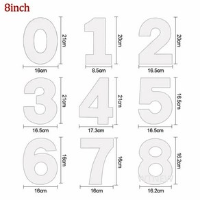 숫자무스링 숫자 케이크 세트 장식, 8inchset, 1개