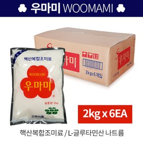 우마미 핵산복합조미료 2kg x 6 L-글루타민산나트륨, 1박스, 12kg