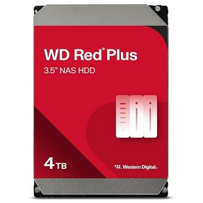 WD 레드 플러스 3.5인치 NAS HDD 하드 디스크 드라이버 8TB, 4TB