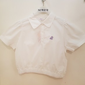 [소이주니어] 블루종 반오픈 카라크롭 셔츠 23m1353wt 여아 여름상품 초특가