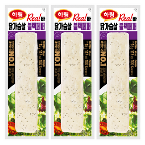 하림닭가슴살 리얼바 블랙페퍼 80g, 5개