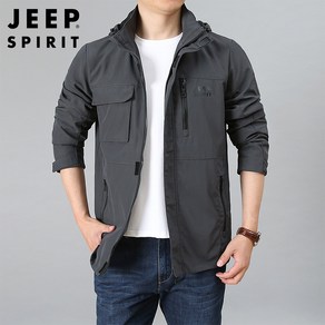 JEEP SPIRIT 지프 남성용 봄가을 야상 캐주얼 바람막이 후드 탈부착 자켓 20MA783JC8111A+사은품