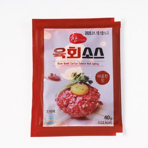 우리식품 참육회소스 매콤한맛 40g 박스, 100개