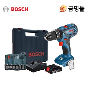 보쉬 GSB18V-28 충전햄머드릴 18V 2.0AH 1팩 악세사리 100pcs포함 무선함마드릴, 1개