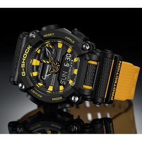 [G-SHOCK] 지샥 스트리트 블랙 옐로우 포인트 방수 캐주얼 아날로그 전자 콤비 시계 GA-900A-1A9DR