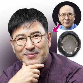 100% 인모 가발 불파트 남자가발 정수리 남성 탈모가발