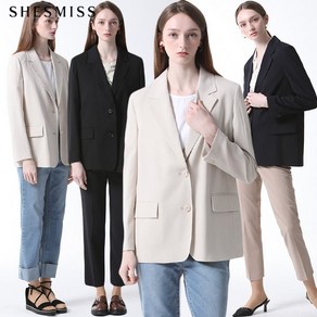쉬즈미스 [쉬즈미스(SHESMISS)] 백 벤트 싱글 자켓 (택가격 278000원)