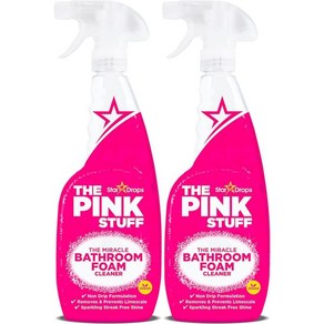 Stadops The Pink Stuff Miacle Bathoom Foam Cleane 750ml Baths Tiles Soap Scum Limescale Stea, 25.35 Fl Oz (Pack of 2), 1개