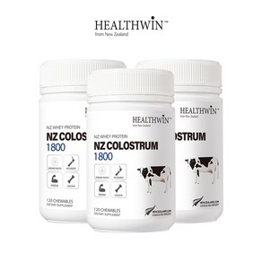 뉴질랜드 HealthWin 헬스윈 초유 프로틴 COLOSTRUM PROTEIN 1800 CHEWABLE 120정 3개