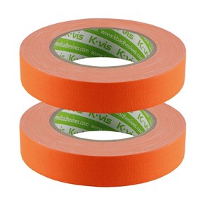 kvis 게퍼 개퍼 테이프 gaffe tape 형광오렌지 25mm x 25M, 2개