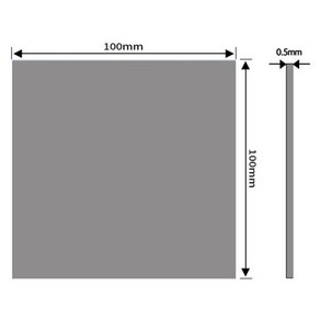 티테크 써멀패드 6W 100x100x0.5mm 열전도 패드/T-6W05/그레이/칩셋 방열패드/전자제품/메인보드 칩셋/그래픽 카드등의 열전도가 필요한곳에 사용