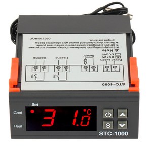 DC 12V 디지털 온도조절기 컨트롤러 제어기 STC-1000, 1개