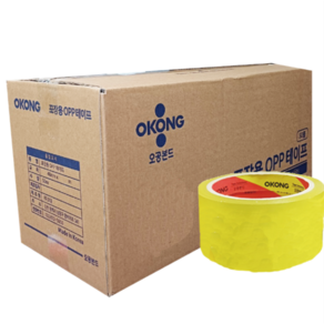 오공본드 OPP 박스테이프 중포장 아크릴타입 50m x 48mm, 50개, 투명