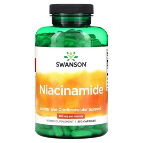 스완슨 니아신 Niacinamide 500mg 250 캡슐, 1개, 250정