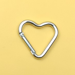 까마느 하트 카라비너 키링 버클 키홀더 가방악세사리, 10개, 실버