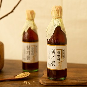 [KT알파쇼핑]저온압착 통참깨 100% 참기름 350ml*2병, 2개, 350ml