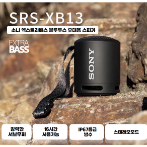 소니 휴대용 블루투스 스피커 SRS-XB13, 민트