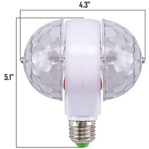가정용미러볼 미러빔 싸이키조명 집들이선물 노래방조명 27 램프 회전 방향 6 무대 조명 다채로운 전구 휴일 파티 바, e27 led 무대 전구