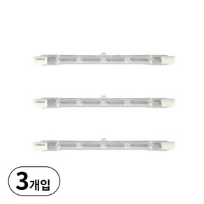 오스람 막대할로겐램프 할로라인 HALOLINE 64706 R7s 118mm 500W, 3개