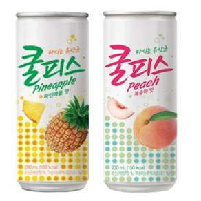 동원 쿨피스 복숭아맛+파인애플맛 230ml 2종 혼합, 20개