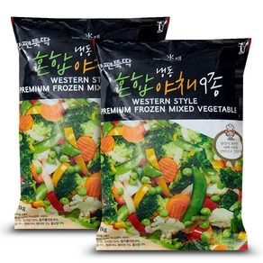 냉동 9종 야채믹스 1kg + 1kg /가니쉬/샐러드/볶음밥, 2개