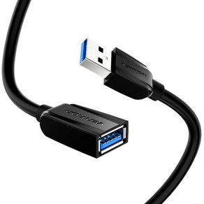 [벤션] [AM-AF] USB-A 3.0 to USB-A 3.0 M/F 연장케이블 VAS-A45-B050 [블랙/0.5m], 1개