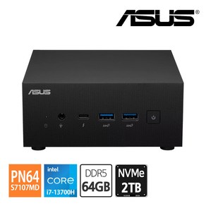 ASUS PN64 S7107MD i7-13700H (64GB/NVMe 2TB) 미니PC 인텔 코어 13세대 가정용 사무용