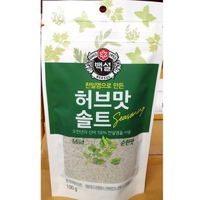 백설 허브맛 솔트 시즈닝 순한맛 100g / 천일염으로 만든 소금 CJ제일제당, 1개