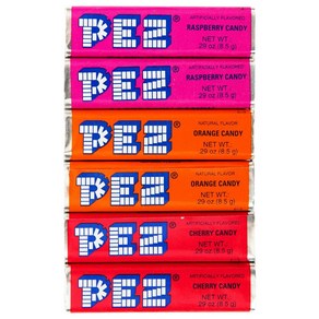 Pez Candy Refill 6 Rolls Fruit Flavors 페즈 캔디 리필 6롤 과일맛