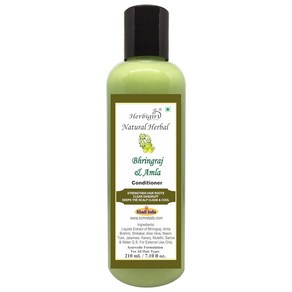 인도 카디 Khadi 천연 허브 Amla Bhingaj 헤어 컨디셔너 200ml, 1개