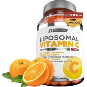 (번들) 네이터스퓨르 리포조말 비타민C 2000mg 180캡슐 2통 Natuspu Liposomal Vitamin C, 180정, 2개