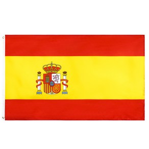 스페인 SPAIN 국기 FLAG 유럽 깃발 세계 만국기 깃발, 1개, 색상