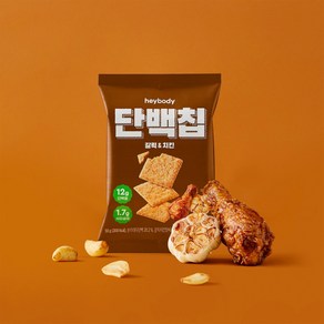 헤이바디 단백칩 갈릭 & 치킨 과자, 50g, 12개