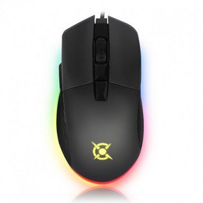 COX CM80 3330 RGB 배그 오버워치 FPS 유선 게이밍 마우스, 블랙