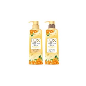 세트 구매 LUX 럭스 슈퍼 리치 샤인 금목세 케어 샴푸 + 컨디셔너 트리트먼트 펌프 각 400g, 1개