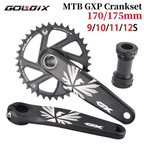 GOLDIX GX 크랭크셋 GXP 오프셋 30T 32T 34T 36T 38T 체인링 자전거 크랭크 170mm 175mm 시마노스램 9 10 11 12 단 mtb, 8.Cank with BB 32T - 175mm, 1개