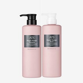 ATS 리페어 테라피 샴푸+마스크 세트 600ml 손상모발용 약산성, 1세트