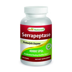 Best Natuals Seapeptase 40000 SPUs 180 Capsules, 1개, 180정