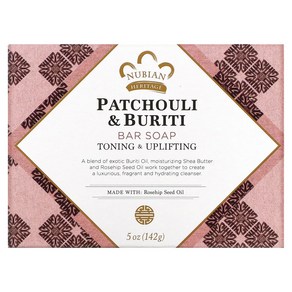 누비안헤리티지 파촐리 & 부리티 솝 비누 142g Patchouli Buiti Ba Soap, 1개