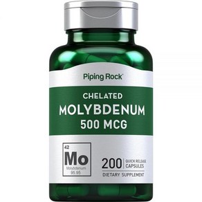 몰리브덴 정제 500mcg 고함량 200캡슐 200일분 아미노산 미국산 Molybdenum, 1개, 200정