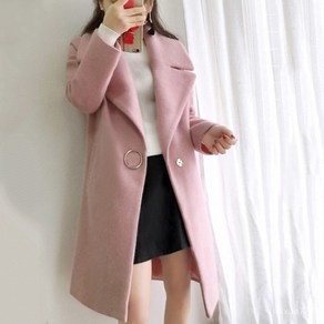 FANSYLI 추동 모직 코트 도톰 코트 여성 빅포켓 오버코트 W8ALL20